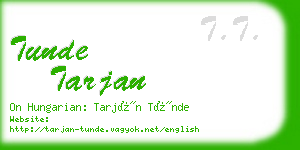 tunde tarjan business card